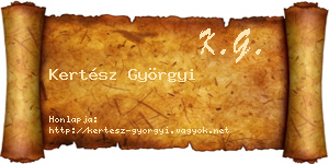 Kertész Györgyi névjegykártya